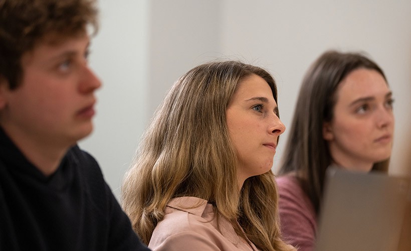 image of students in class.