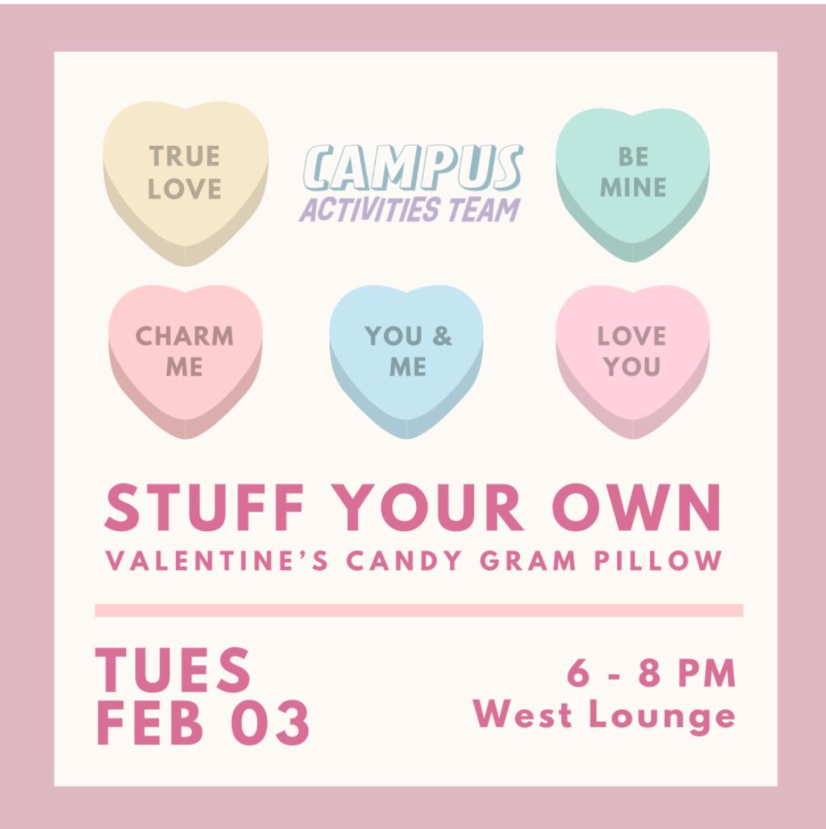 Valentine Candy Gram Pillow